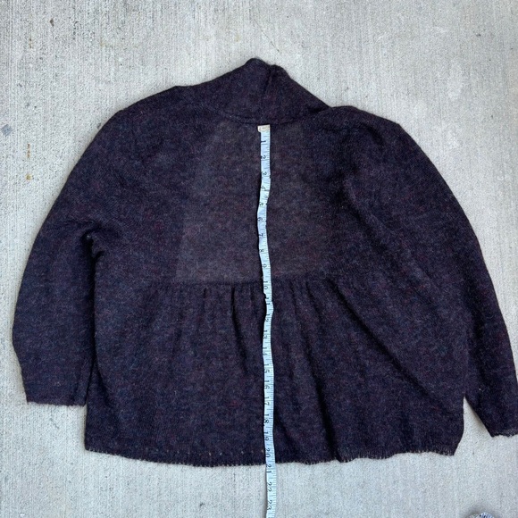 Peruvian Connection Women's Purple Baby Alpaca Sweater Cardigan - Picture 8 of 9